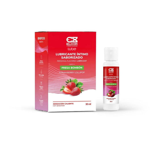 Lubricante Íntimo Saborizado Elixir Fresa Bombón 30ml