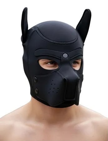 Máscara De Perro Black Play Dog Bondage Mask Puppy