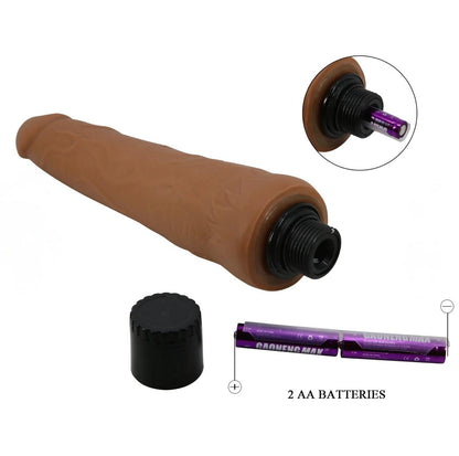 Vibrador Masturbador Realista 25cm Con Piel Deslizante Alfredo