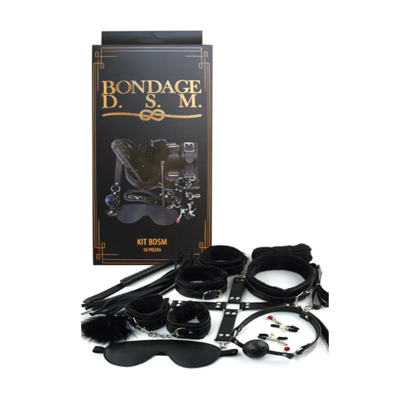 Kit Sado 10 Piezas Bdsm Sadomasoquismo Bondage