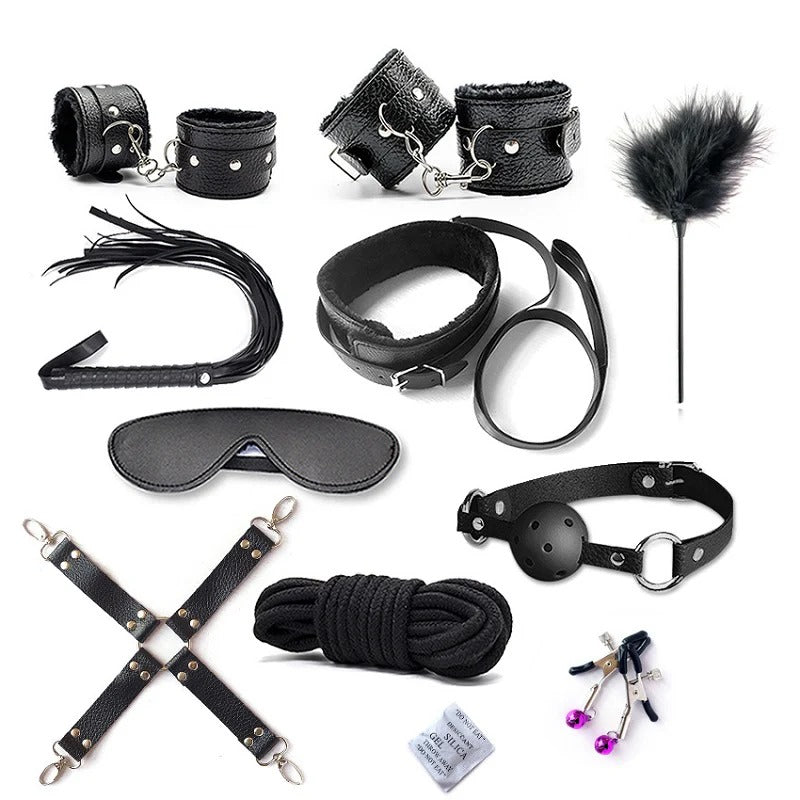 Kit Sado 10 Piezas Bdsm Sadomasoquismo Bondage