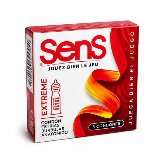 Condones Sens Extreme con Estrías y Burbujas
